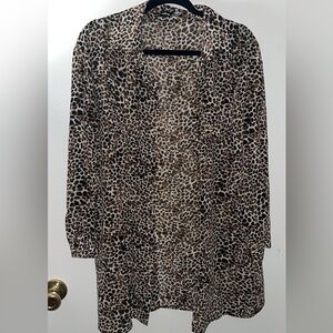 Cheetah print button up shirt